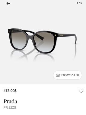 PRADA Black sunglasses Model PR 22ZS